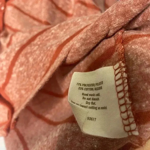 Decree Red Striped Dolman Boho Lightweight Cardigan Top - Picture 6 of 7